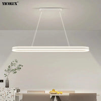 Lustre moderne LED Simple Blanc Long pour Salon Salle à manger Chambre Hall Décoration Intérieure | Marco Lucetti