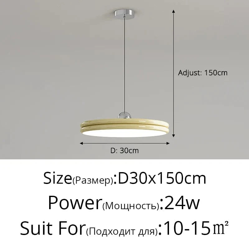 Lustre Moderne LED Suspension - Éclairage Intérieur Haut de Gamme | Marco Lucetti Jaune 30cm / Luminosité variable