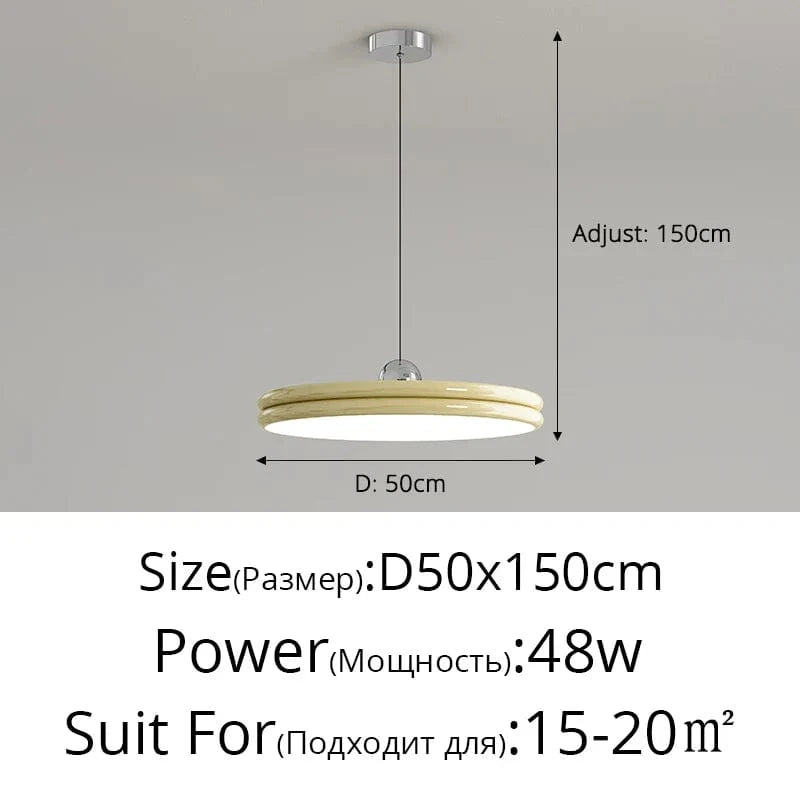 Lustre Moderne LED Suspension - Éclairage Intérieur Haut de Gamme | Marco Lucetti Jaune 50cm / 3 couleurs pas de télécommande