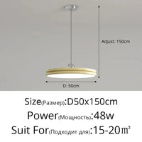 Lustre Moderne LED Suspension - Éclairage Intérieur Haut de Gamme | Marco Lucetti Jaune 50cm / 3 couleurs pas de télécommande