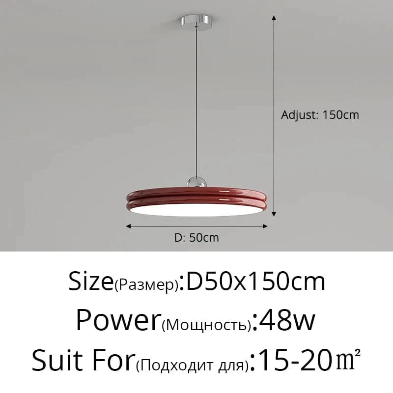 Lustre Moderne LED Suspension - Éclairage Intérieur Haut de Gamme | Marco Lucetti Rouge 50cn / 3 couleurs pas de télécommande