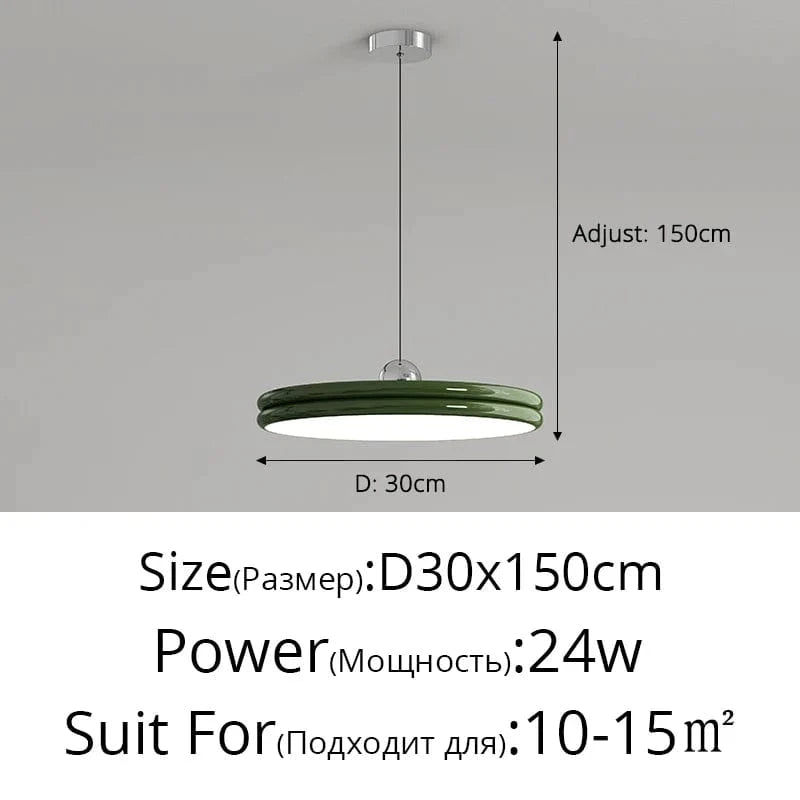 Lustre Moderne LED Suspension - Éclairage Intérieur Haut de Gamme | Marco Lucetti Vert 30cm / 3 couleurs pas de télécommande