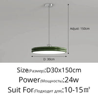 Lustre Moderne LED Suspension - Éclairage Intérieur Haut de Gamme | Marco Lucetti Vert 30cm / 3 couleurs pas de télécommande