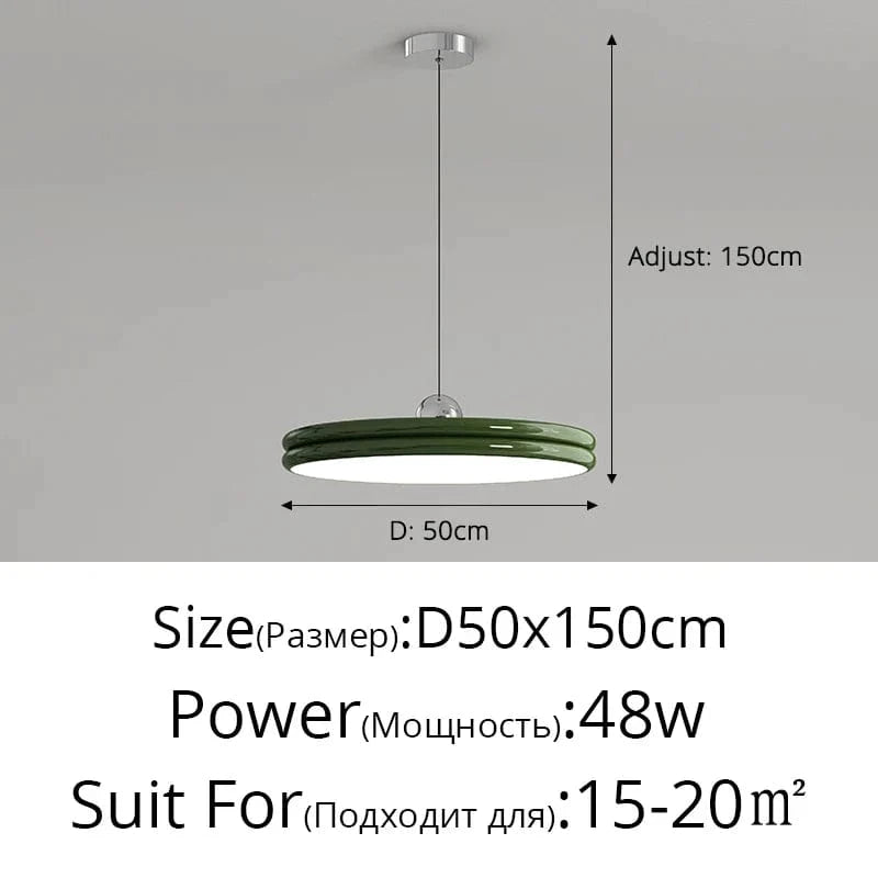 Lustre Moderne LED Suspension - Éclairage Intérieur Haut de Gamme | Marco Lucetti Vert 50cm / 3 couleurs pas de télécommande