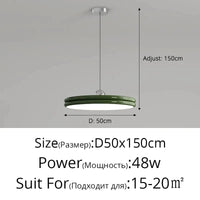 Lustre Moderne LED Suspension - Éclairage Intérieur Haut de Gamme | Marco Lucetti Vert 50cm / 3 couleurs pas de télécommande