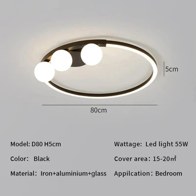 Lustre moderne minimaliste en LED : élégance lumineuse | Marco Lucetti Blanc D80cm 55W / Gradation à distance