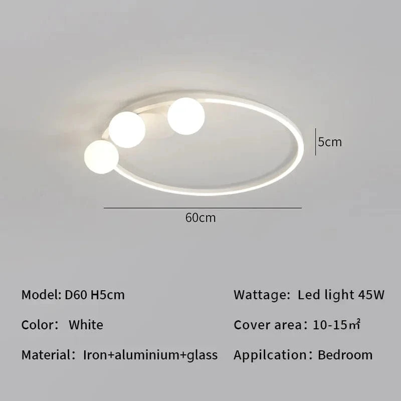 Lustre moderne minimaliste en LED : élégance lumineuse | Marco Lucetti Noir D60cm 45W / Gradation à distance