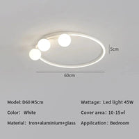 Lustre moderne minimaliste en LED : élégance lumineuse | Marco Lucetti Noir D60cm 45W / Gradation à distance