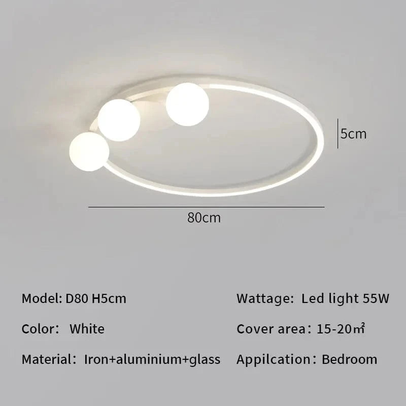 Lustre moderne minimaliste en LED : élégance lumineuse | Marco Lucetti Noir D80cm 55W / Gradation à distance