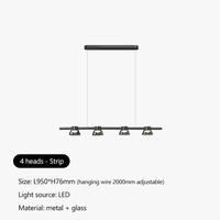 Lustre Moderne Minimaliste en Verre Design Nordique avec LED | Marco Lucetti