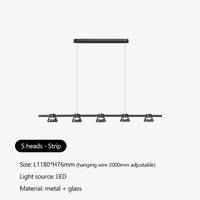 Lustre Moderne Minimaliste en Verre Design Nordique avec LED
