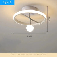 Lustre Moderne Minimaliste pour une Entrée de Restaurant Chic | Marco Lucetti B / 27 cm / 3 couleurs sans télécommande