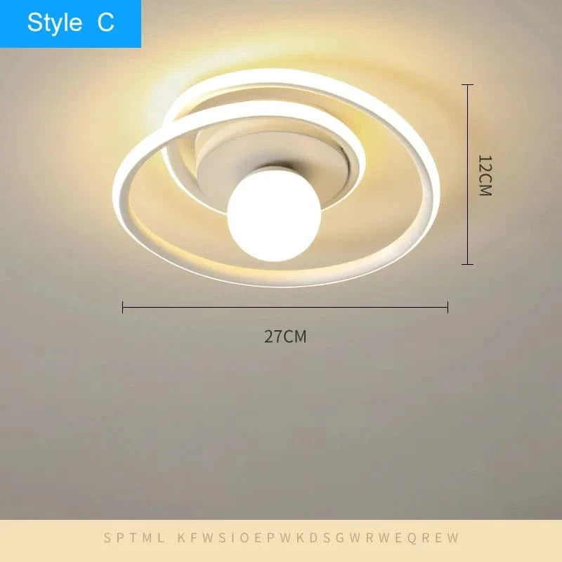 Lustre Moderne Minimaliste pour une Entrée de Restaurant Chic | Marco Lucetti C / 27 cm / 3 couleurs sans télécommande