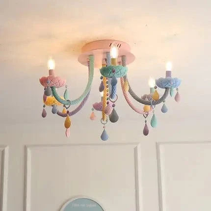 Lustre Moderne Moe pour Enfants avec Plafonnier Coloré et Douilles E14/E12 | Marco Lucetti