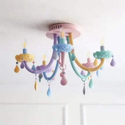 Lustre Moderne Moe pour Enfants avec Plafonnier Coloré et Douilles E14/E12 | Marco Lucetti