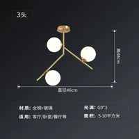 Lustre Moderne Nordikurve | Marco Lucetti 3 têtes