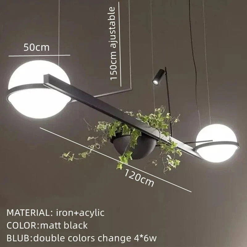 Lustre Moderne Nordique à LED avec Pot de Fleurs Suspendu - Collection Nordic Glow | Marco Lucetti D