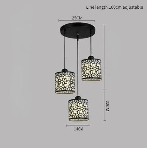 Lustre Moderne Nordique Créatif pour Bar, Balcon ou Table | Marco Lucetti C 3 têtes noir / Ampoule non incluse