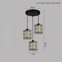 Lustre Moderne Nordique Créatif pour Bar, Balcon ou Table | Marco Lucetti C 3 têtes noir / Ampoule non incluse