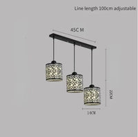 Lustre Moderne Nordique Créatif pour Bar, Balcon ou Table | Marco Lucetti D 3 têtes noir / Ampoule non incluse