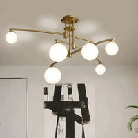 Lustre moderne nordique en verre avec luminaire suspendu en fer - Collection NordiGlass | Marco Lucetti