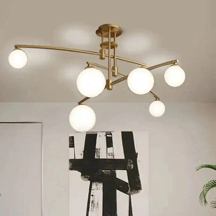 Lustre moderne nordique en verre avec luminaire suspendu en fer - Collection NordiGlass | Marco Lucetti