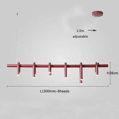 Lustre Moderne Nordique pour Salon et Restaurant | Marco Lucetti L1300mm / Blanc chaud