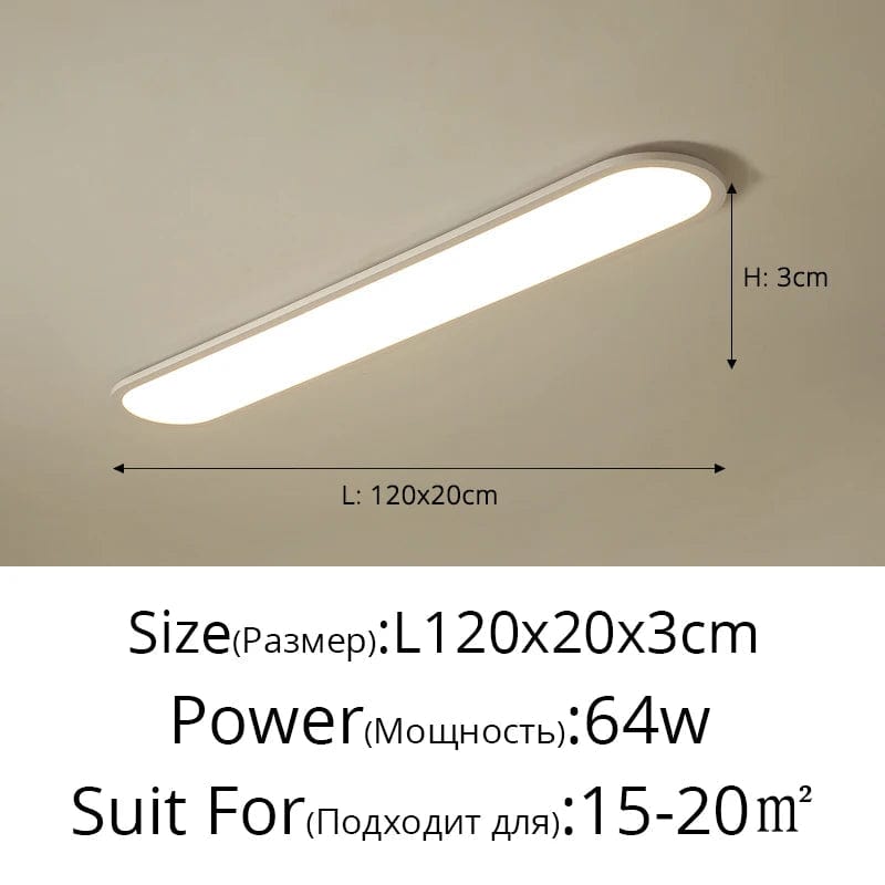 Lustre Moderne Nordique Rectangulaire LED pour Bar | Marco Lucetti