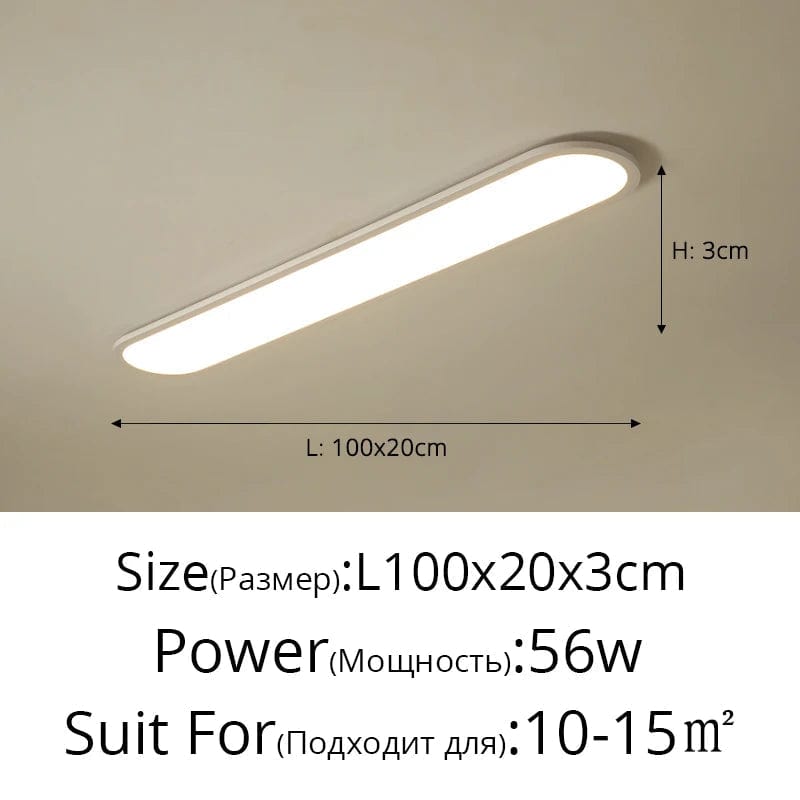 Lustre Moderne Nordique Rectangulaire LED pour Bar | Marco Lucetti