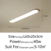 Lustre Moderne Nordique Rectangulaire LED pour Bar