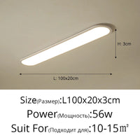 Lustre Moderne Nordique Rectangulaire LED pour Bar