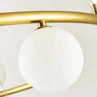 Lustre moderne pour hôtel avec 13 boules de verre et fil réglable | Marco Lucetti