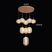 Lustre Moderne pour Salle à Manger - Éclairage de Plafond | Marco Lucetti 9 têtes / Gradation à distance RC
