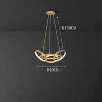 Lustre moderne pour salle à manger - Éclairage intérieur pour plafond du salon | Marco Lucetti 3 têtes / Blanc froid