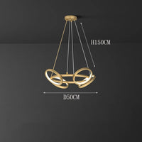 Lustre moderne pour salle à manger - Éclairage intérieur pour plafond du salon | Marco Lucetti 4 têtes / Blanc froid