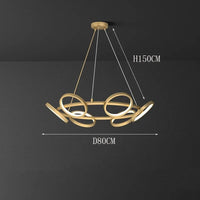 Lustre moderne pour salle à manger - Éclairage intérieur pour plafond du salon | Marco Lucetti 6 têtes / Blanc froid