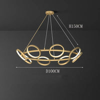 Lustre moderne pour salle à manger - Éclairage intérieur pour plafond du salon | Marco Lucetti 8 têtes / Blanc froid