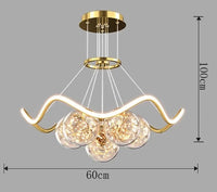 Lustre Moderne pour Salle à Manger - Éclairage LED Décoratif | Marco Lucetti Diamètre 60cm / Blanc chaud