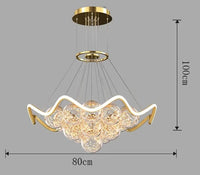 Lustre Moderne pour Salle à Manger - Éclairage LED Décoratif | Marco Lucetti Diamètre 80cm / Blanc chaud