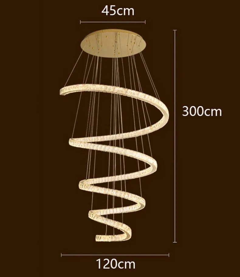 Lustre Moderne pour Salle à Manger - Lumières Éclairage LED Décoratif | Marco Lucetti Diamètre 120cm / Gradation à distance RC