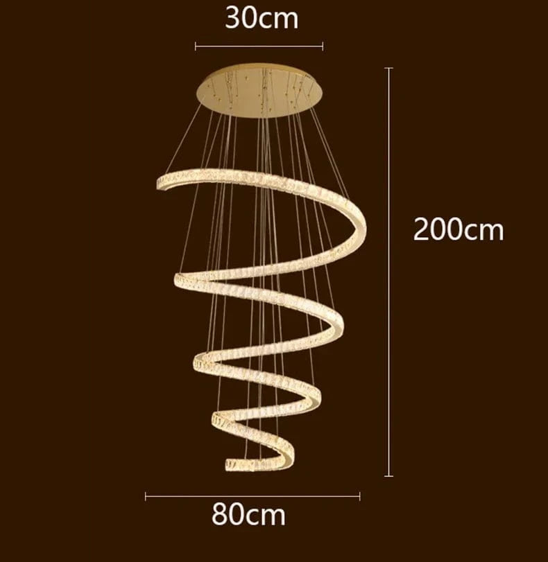 Lustre Moderne pour Salle à Manger - Lumières Éclairage LED Décoratif | Marco Lucetti Diamètre 80cm / Gradation à distance RC