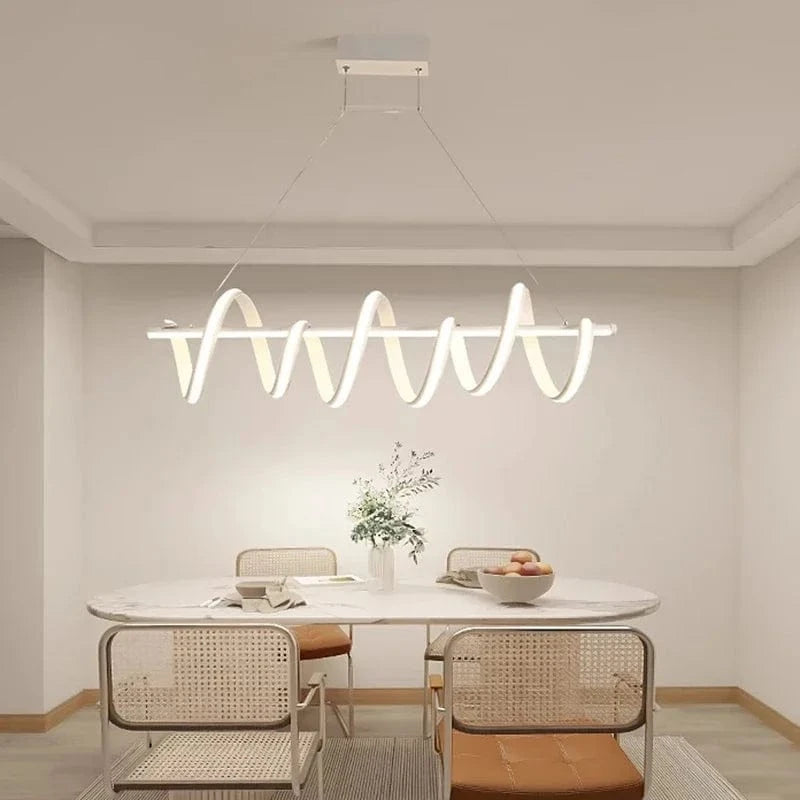 Lustre Moderne Suspension pour un Eclairage Intérieur Élégant | Marco Lucetti BLANC / Longueur 120cm / Blanc froid