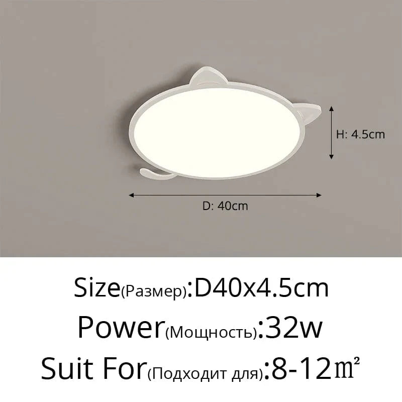 Lustre Moderne Ultra-fin NordLumière de Restaurant | Marco Lucetti 3 couleurs sans télécommande / A CHAT Blanc 40cm