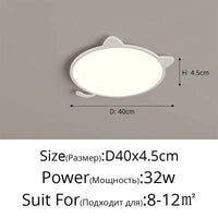 Lustre Moderne Ultra-fin NordLumière de Restaurant | Marco Lucetti 3 couleurs sans télécommande / A CHAT Blanc 40cm