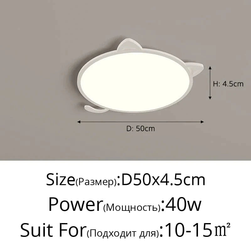 Lustre Moderne Ultra-fin NordLumière de Restaurant | Marco Lucetti 3 couleurs sans télécommande / A CHAT Blanc 50cm