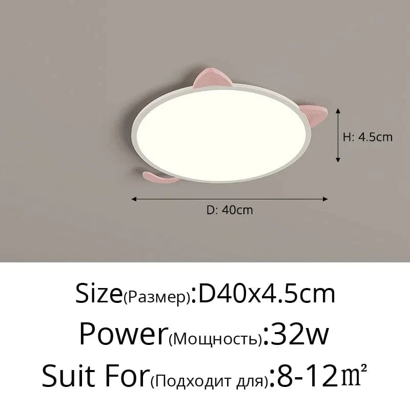 Lustre Moderne Ultra-fin NordLumière de Restaurant | Marco Lucetti 3 couleurs sans télécommande / A CHAT Rose 40cm