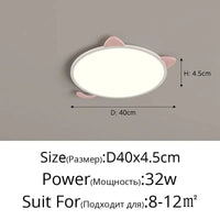 Lustre Moderne Ultra-fin NordLumière de Restaurant | Marco Lucetti 3 couleurs sans télécommande / A CHAT Rose 40cm