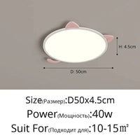 Lustre Moderne Ultra-fin NordLumière de Restaurant | Marco Lucetti 3 couleurs sans télécommande / A CHAT Rose 50cm