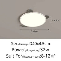 Lustre Moderne Ultra-fin NordLumière de Restaurant | Marco Lucetti 3 couleurs sans télécommande / B Noir 40cm