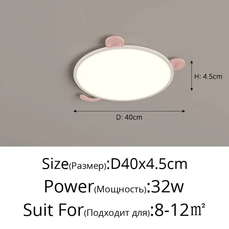 Lustre Moderne Ultra-fin NordLumière de Restaurant | Marco Lucetti 3 couleurs sans télécommande / B Rose 40cm